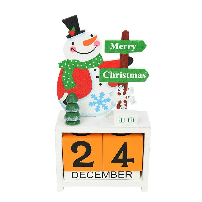 BowLift | Wooden Painted Christmas Countdown Calendar – Festive Christmas Home Decor & New Year Countdown Gift