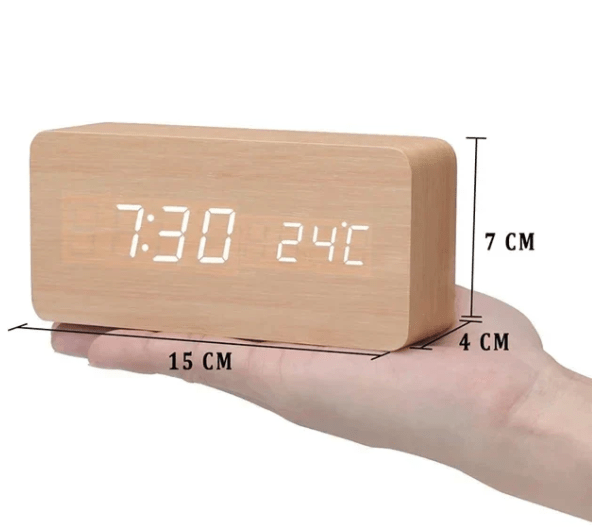 BowLift | AMBIWOOD – Voice-Controlled LED Clock with Minimalist Wooden Design