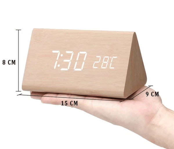 BowLift | AMBIWOOD – Voice-Controlled LED Clock with Minimalist Wooden Design