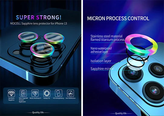 BowLift | Colorful Sapphire Lens Protector for iPhone