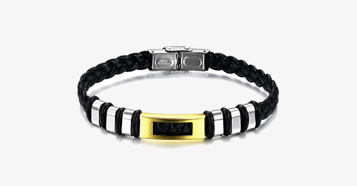 BowLift | Golden Zebra Stainless Steel Men's Bracelet